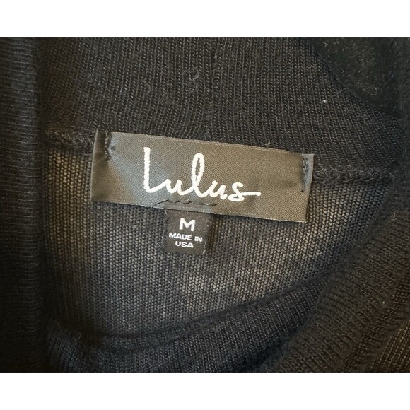 Lulus Sweater Womens Size Medium Long Sleeve Cutout Mock Neck Soft Modal Hi-Low - Picture 3 of 9